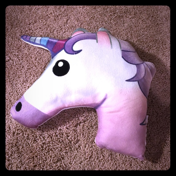 unicorn emoji pillow